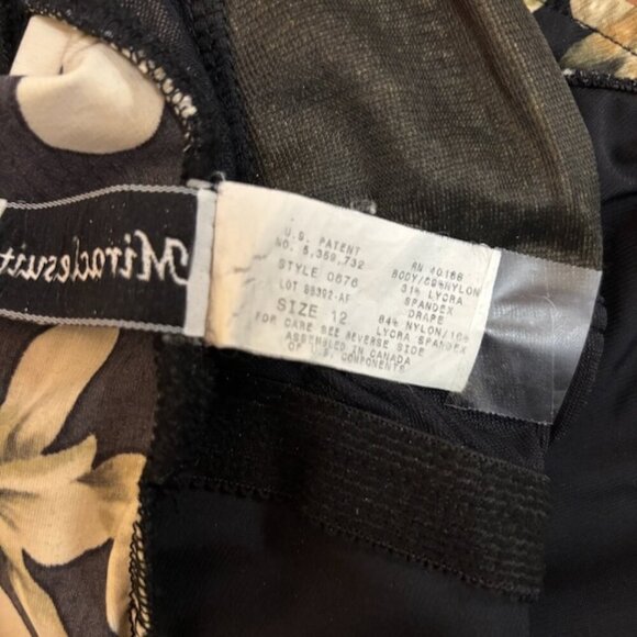 Miraclesuit Womens Size 12 One Piece Swimsuit Dark Floral Ruched Slimming - Picture 10 of 16